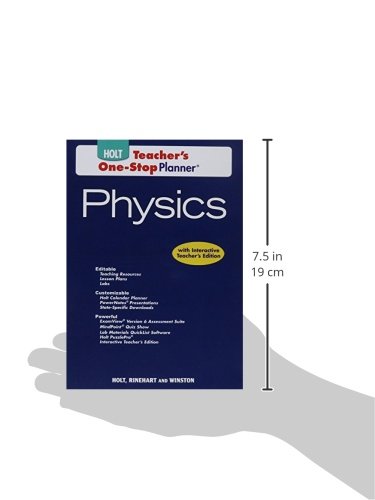 Holt Physics: Teacher's One-Stop Planner DVD-ROM