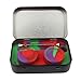 Stainless Steel Tin Box 2-5ml Silicone Wax Container Jars Non-Stick Storage Wax Carrying Case With Extra Tool (Red/Green/Purple)