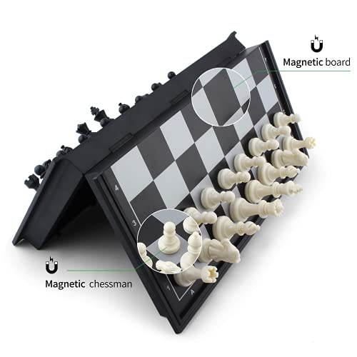 3 in 1 Chess Checkers Backgammon Set, CRBKD Chess Travel