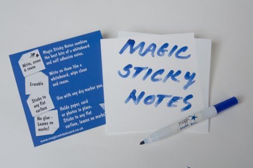 Magic Sticky Notes - Pad - 50 Mini Whiteboard Sheets by Magic Whiteboard Products