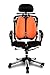 HARA CHAIR NIETZSCHE (NT2 S) Office Chair Twin Based Pressure Relief of the Intervertebral Discs and Improved Buttock Circulation Color: Black/Orange Mesh