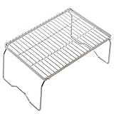 REDCAMP Folding Campfire Grill 304 Stainless Steel Grate, Heavy Duty Portable Camping Grill with Legs Carrying Bag, Medium and Large
