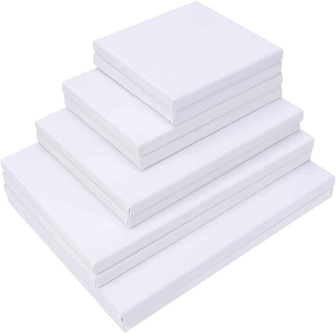 10PCS White Blank Canvas Panel Boards Drawing Panel Stretched Canvas