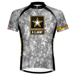 Primal Wear Army Gray Camo Cycling Jersey Men's Medium M
