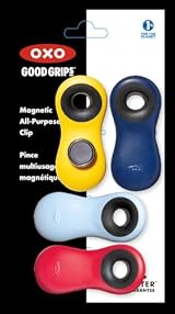 OXO Magnetic Clip Assorted 4 Pieces Secure Bag Clips Kitchen Organizer view 3