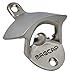 MAGCAP Magnetic Wall Mounted Bar - Style Bottle Opener and Bottle Cap Catcher Set for Beer and Sodas - Stylish, Easy to Install and Effortless to Use - Collects the Caps so You Don't Have to!