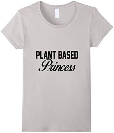 Women's Plant Based Princess Shirt for Vegans and Vegetarians Medium Silver