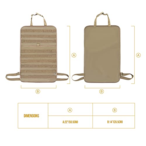 Car Seat Back Organizer, Tactical MOLLE Vehicle Panel Car