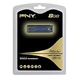 PNY Attache 8 GB USB 2.0 Flash Drive P-FD8GBATT2-EF (Black/Blue)