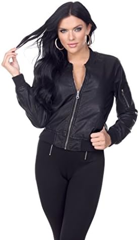 FashionPosh PUJK175 PU Leather Bomber Jacket