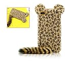 Cute 3D iPhone 6/6S Protetive Case Plush Tail Leopard TPU Case Cover Skin for iPhone 6/6S