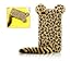 Cute 3D Plush Tail Leopard TPU Case Cover Skin for iPhone 4 4S Yellow
