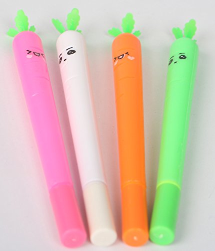 AnMiao Star Novelty Erasable Gel Pens,Vegetable Carrots Penï¼ŒFine Pointï¼ŒFor Office And School Supplies Stylish Giftï¼Œpack of 12. (Blue lnk)