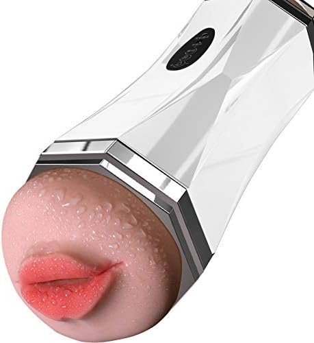 LJQ Mao 2 in 1 Double Hole Automatical Electric Male Sucker Toys Oral Cup Games USB Rechargeable Strong Massage Women Voice