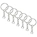 Aspire 100 Sets 25mm Split Key Ring with Chain and Jumps Rings, Key Chain Parts Connector Accessories for DIY