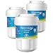 Waterdrop MWF NSF 53&42 Certified Refrigerator Water Filter, Compatible with GE SmartWater MWF, MWFINT, MWFP, MWFA, GWF, HDX FMG-1, GSE25GSHECSS, WFC1201, RWF1060, 197D6321P006, Kenmore 9991, 3 Pack primary