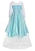 ReliBeauty Girls' Princess Elsa Fancy Dress Costume (5, Sky Blue)