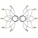 Pair of Medium Lotus Fire Fans with 2inch wicks - Black