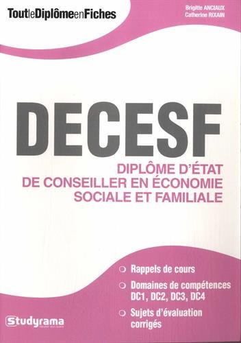 Diplôme d'Etat de conseiller en économie sociale et familiale by Brigitte Anciaux, Catherine Rixain