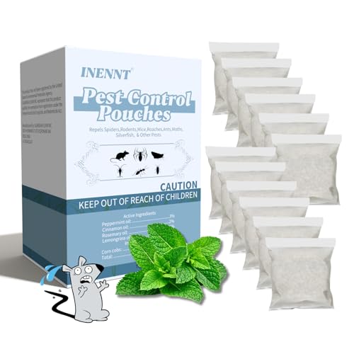 Photo 1 of 12 Pack Indoor Pest Control Pouches - Silverfish Repellent for Home, Ant/Spider/Cockroach/Mouse Defense, Natural Insect Repellent Pouches,Long-Lasting Pest Prevention