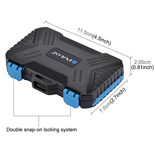 POTENCO 22 in 1 Waterproof Memory Card Case Micro SD Cards Case Pin Card Reader Storage Box SIM Holder - Thumbnail 5