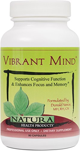 Natura Health Products - Vibrant Mind - Supports Cognitive Function and Enhances Focus and Memory - 90 Capsules