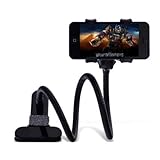 PYS 360 Degree Universal Flexible Long Arm Cell Phone Clip Holder Stand Lazy Bracket Mobile Stand for Bedroom Office Bathroom Kitchen Clip on Table Desk Bed for Iphone Samsung HTC Ect