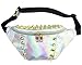 Flada Fashion Rivet Hologram Laser Fanny Pack Bum Bag Purse Waist Bag Silver