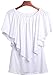Merryfun Women's Top Off The Shoulder Loose Casual Ruffle Tunic Blouse Shirt