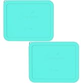 Sophico 11 Cup Rectangle Silicone Storage Cover Lids Replacement for Pyrex 7212-PC Glass Bowls, Container not Included (MINT- 2PACK)