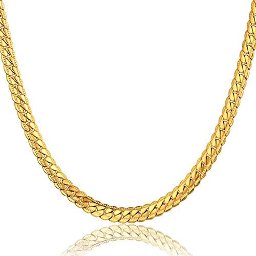 24 Carat Gold Rhodium and Gold Plated Brass Chain for Men_ AVN_1919