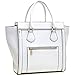 Dasein New Designer Purse Vegan Leather Smile Top Handle Satchel Handbag Tote Micro Luggage w/ Crossbody Strap