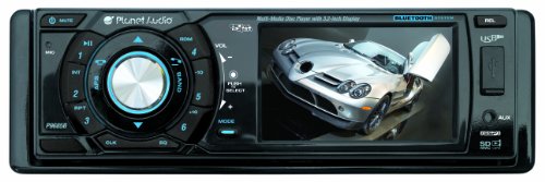Planet Audio P9685B 3.2-Inch Single-Din In-Dash Receiver with Drop-Down Widescreen Monitor