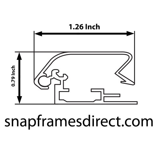 SnapeZo Movie Poster Frame 24x36 Inches, Silver 1.25 Inch Aluminum Profile, Front-Loading Snap Frame, Wall Mounting, Professional Series - Image 6