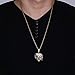 Moca Jewelry Hip Hop Rapper Exquisite Xxxtentacion Commemorative Pendant Chain Necklace 18K Gold Micro-Pave Simulated Diamond Cubic Zirconia Necklace for Men Women