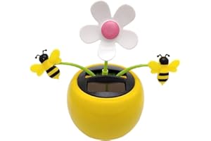 BAOLAILI Solar Apple Blossom Bee Dancing FlowerSolar Dancing Ornament, Car Swinging Dancing Toy Car Windowsill Decoration Honey Bee Swing Toy Sunflower Toys