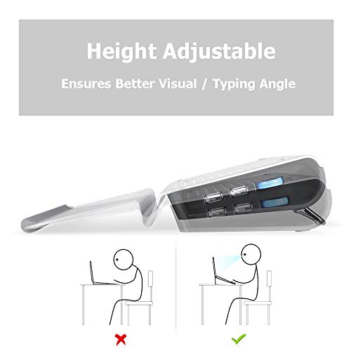 Laptop Cooling Pad, Coolertek Aluminum Laptop Stand with 2 Silent