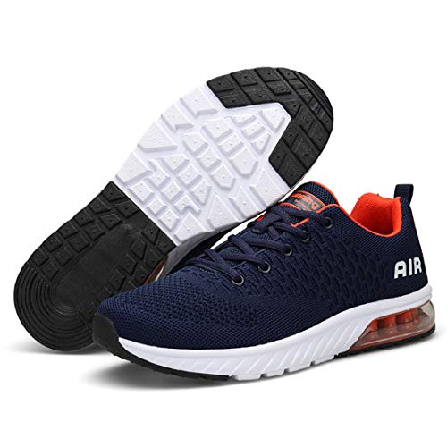Lewhosy Womens Mens Air Cushion Ultra Athletic Running Shoes Lightweight Breathable Casual Mesh Tennis Sneakers (42/Blue)