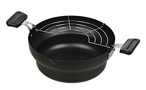 Iron Tempura Pot Fryer with Drainer - 9.25inch