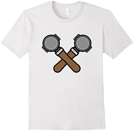 Mens Barista Portafilter Coffee T-Shirt Medium White