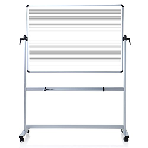 Buy VIZPRO Double sided Mobile Whiteboard, Music Staff, 60 x
