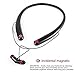 Matone Bluetooth Headphones Wireless Neckband Bluetooth Headset with Mic Sweatproof In-ear Sports Earbuds Bass Noise Cancelling Magnetic Earphones for iPhone 7 Plus Smartphone-8Hrs Play Time (Black)