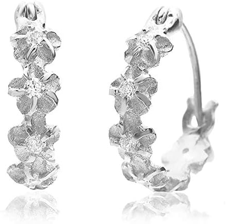 Amazon ピアス ハワイアンジュエリー Locomocoaloha シルバー プルメリア フープ 正規品 ジュエリー ピアス 通販