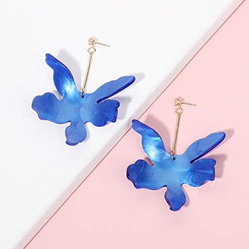 Nivalkid Summer Sweet Drops Pearl Pendant Resin Flower Ladies Earrings Jewelry Gift Vintage Flower Pearl Earrings Ladies Jewelry Earrings for Babies Girls Beautiful Hairpin Gift