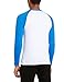 Fruit Of The Loom Mens Long Sleeve Baseball T-Shirt (L) (White/Royal Blue)
