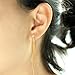 Long Drop Sleek Chain Tassel Earrings by Lovey Lovey (Gold)