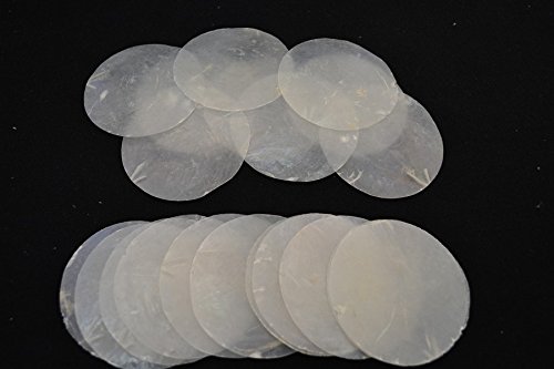 100 Pcs Round Capiz Sea Shell Blank No Hole Craft 3"