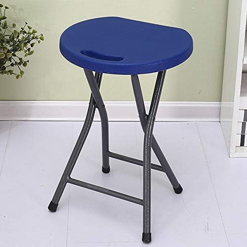 Folding chair QFFL Round bench Plastic portable stool Household adult bar stool Dining chair Outdoor chair 10 colors available 45 * 33cm Outdoor stool (Color : A, Size : 4#)