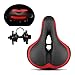 OUTERDO Bike Seat MTB Bike Saddle Dual Spring Comfort Bicycle Saddle with Safety Reflective Tape Soft Foam Ergonomic Wide Cycling Seat for Road Bike and Mountain Bike