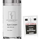 Eye Cream For Dark Circles, Puffiness, Bags & Wrinkles - 1 OZ - Best Under Eye Moisturizer & Treatment - Natural & Organic Anti Aging Formula For Crows Feet & Fine Lines - Satisfaction Guarantee - Cruelty Free
